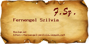 Fernengel Szilvia névjegykártya